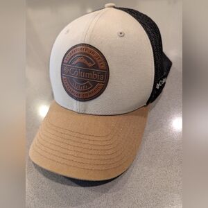 Columbia Two-Tone Beige/Tan Patch Trucker Cap
